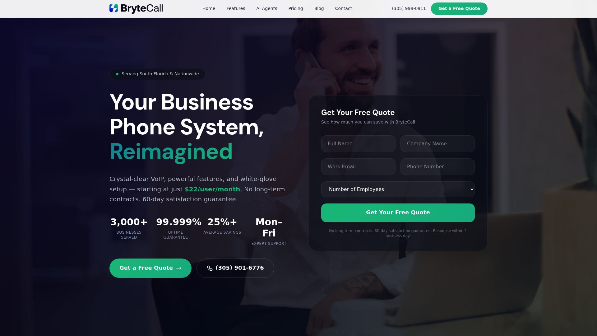 BryteCall homepage at brytecall.com
