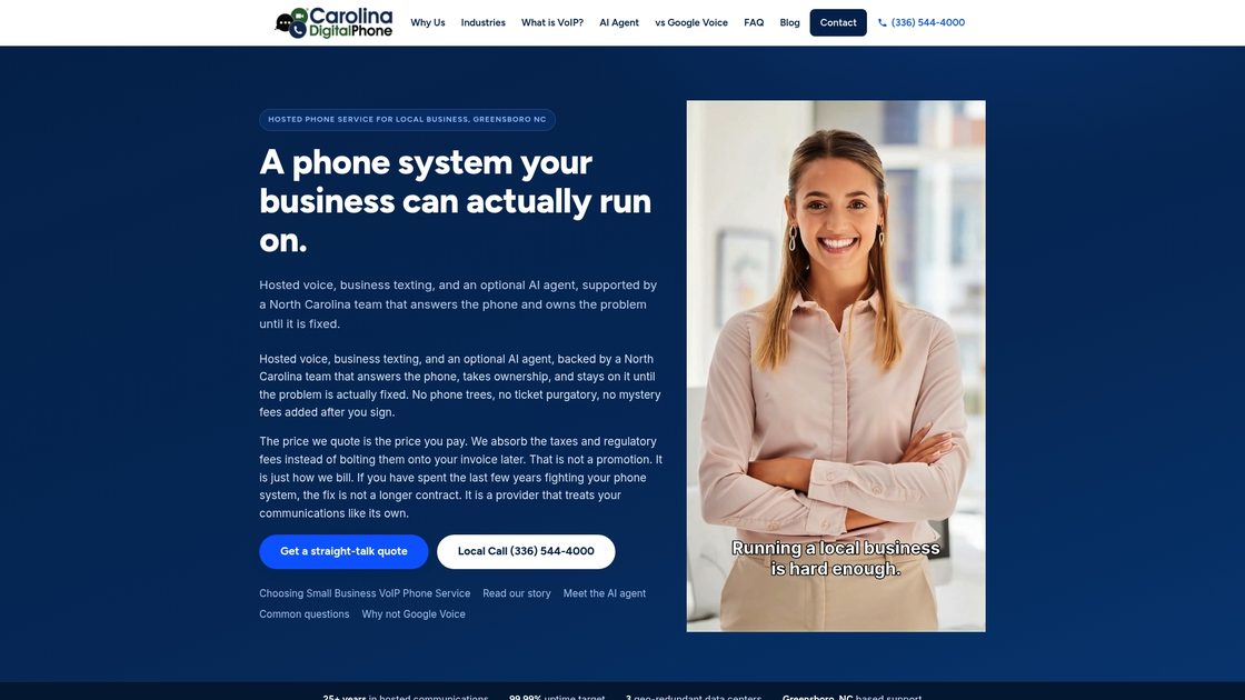Carolina Digital Phone North Carolina based support team